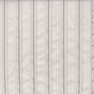 2 YD PC-Ecru/Tan Stripe Shirting Fabric