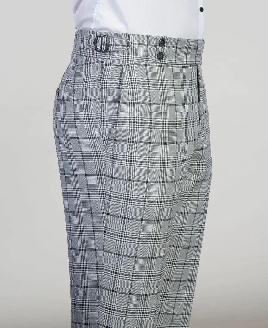 3 Pieces Gray Check Business Suit