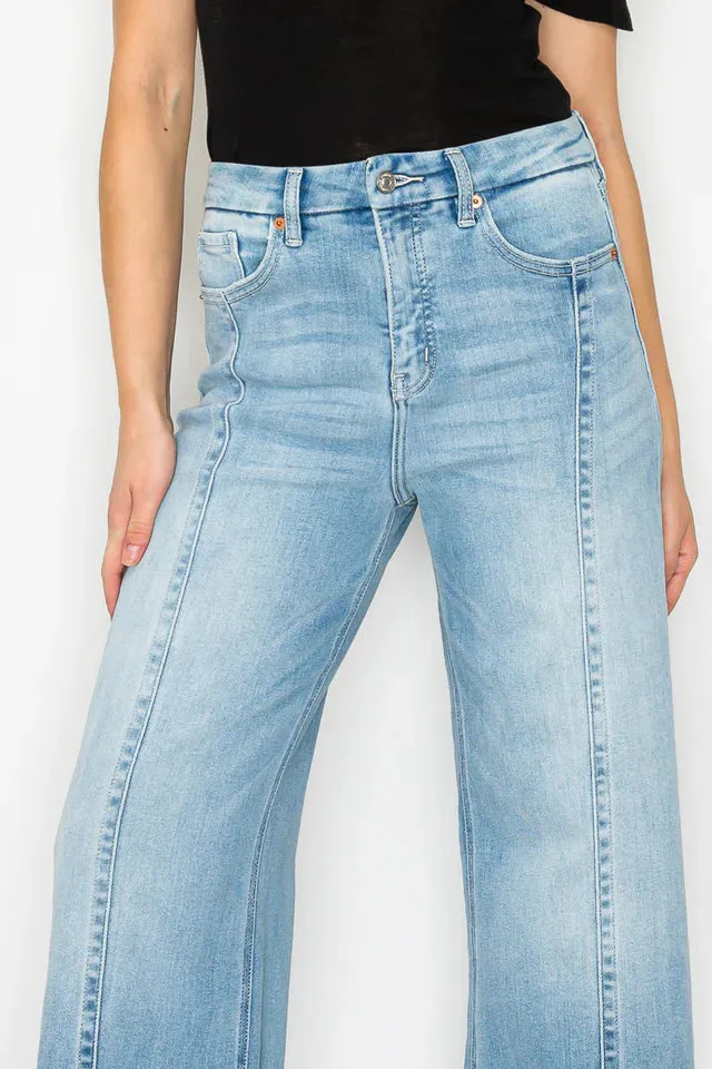Artemis - Mid Rise Seam Front Wide Leg