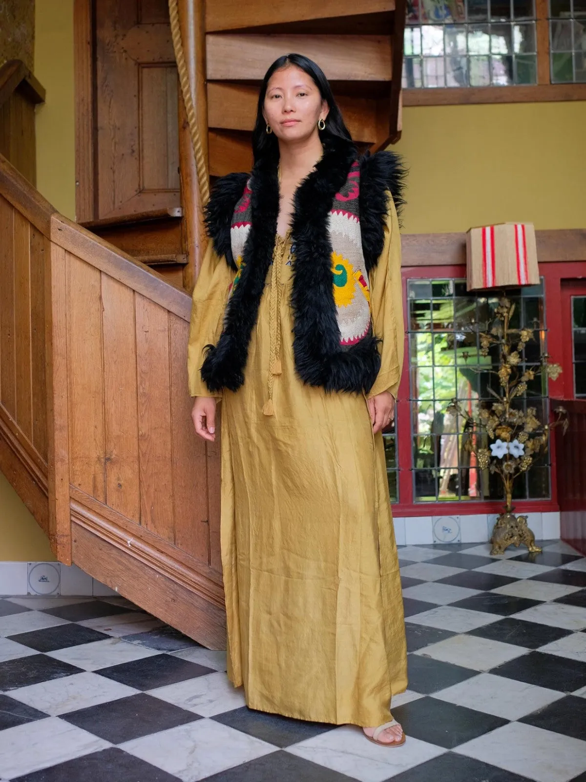 Aziz Waistcoat - M | Multi/Black