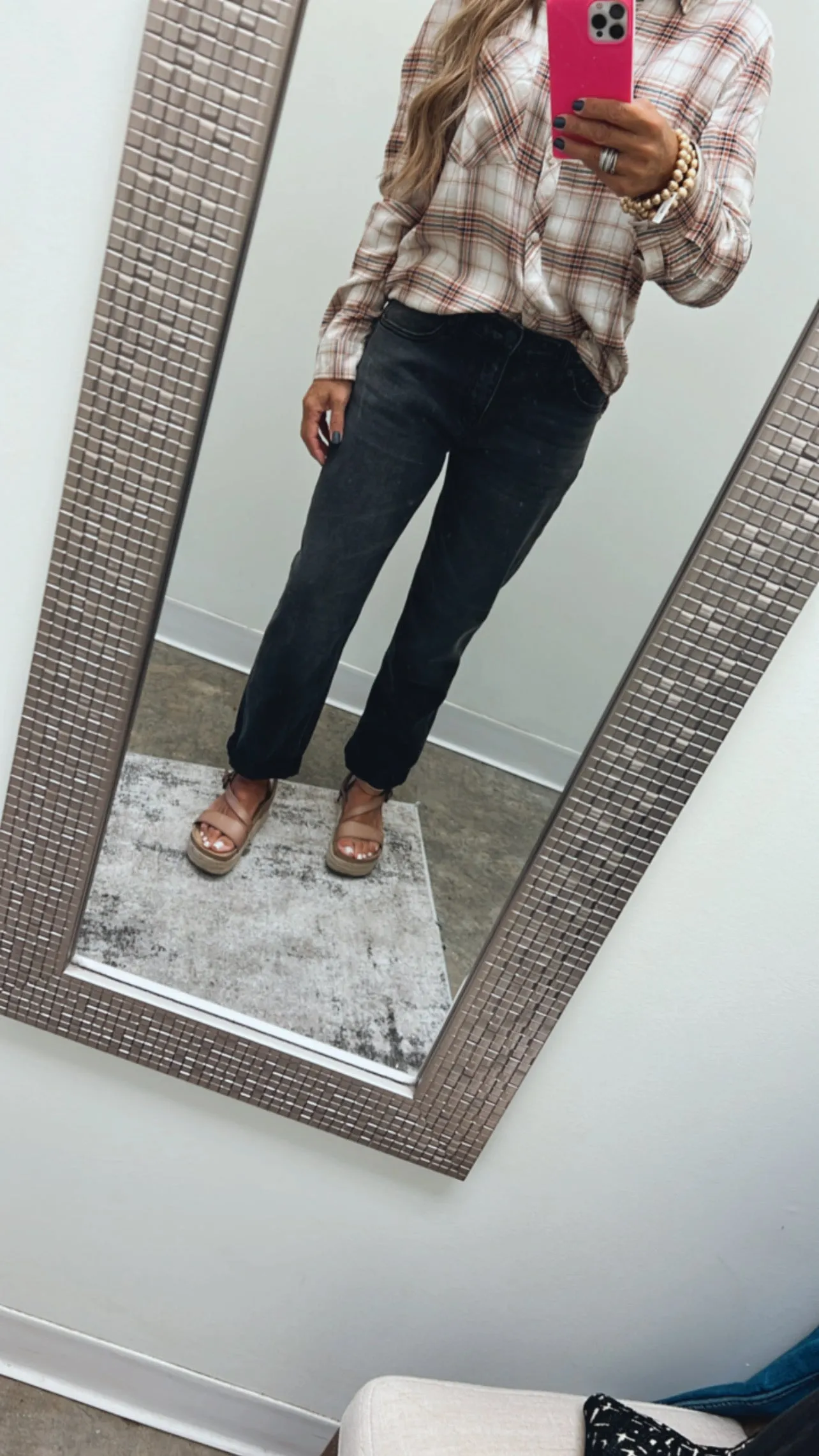 Black Wash Mom Kancan Jean