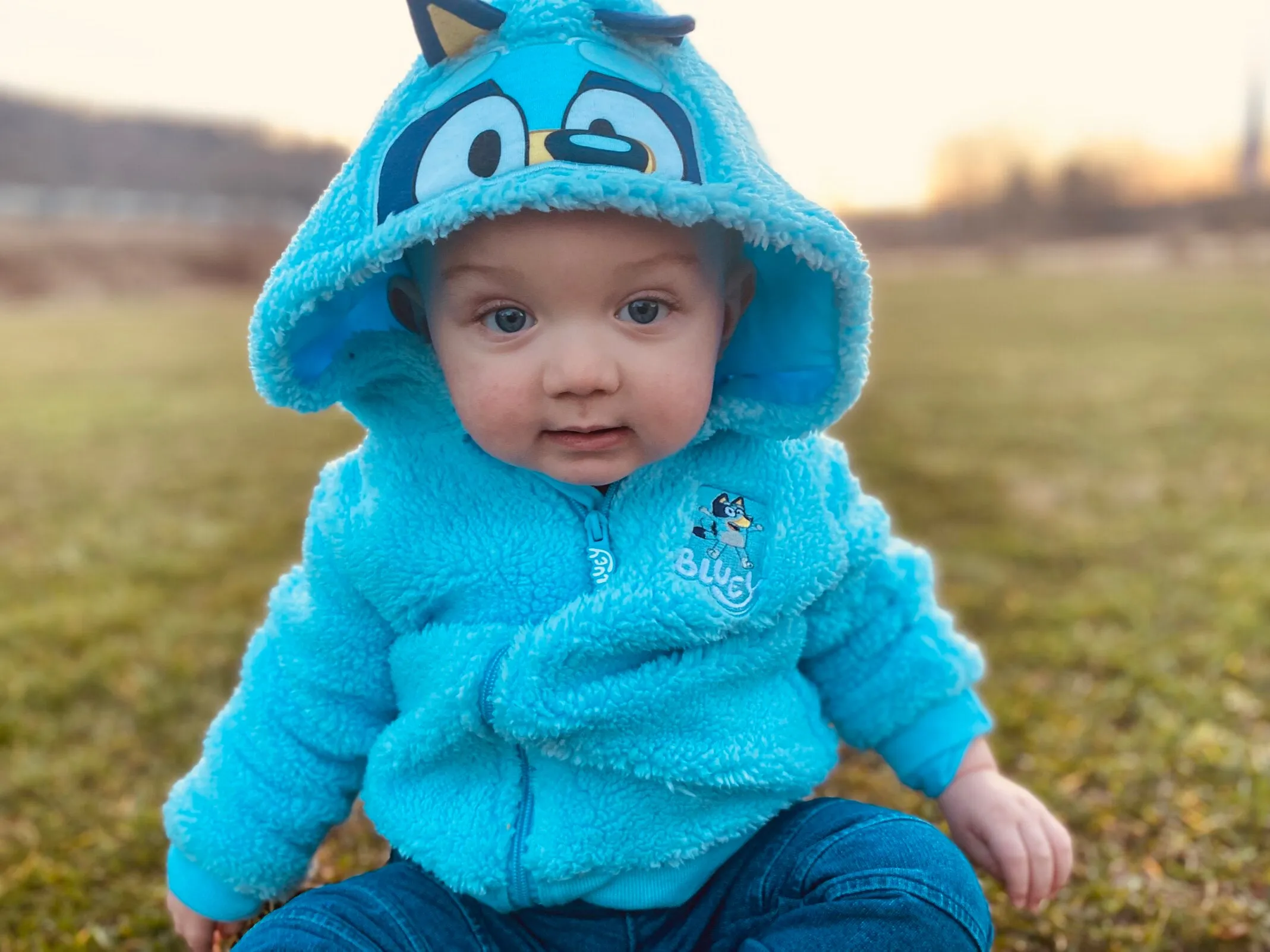 Bluey Cozy Sherpa Zip Up Cosplay Hoodie
