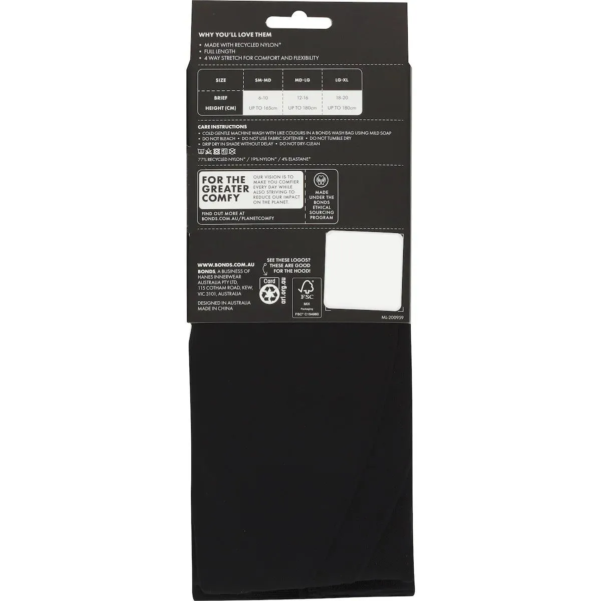 Bonds 2 Pack Sports Leggings Women Tights Gym Fitness Yoga Pants Black HXNN1G Bulk