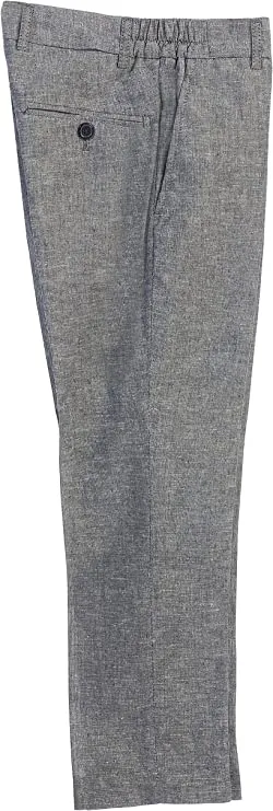 Boys Linen 2 Pcs Set Jacket And Dress Pants Gray Suit Gray Pants