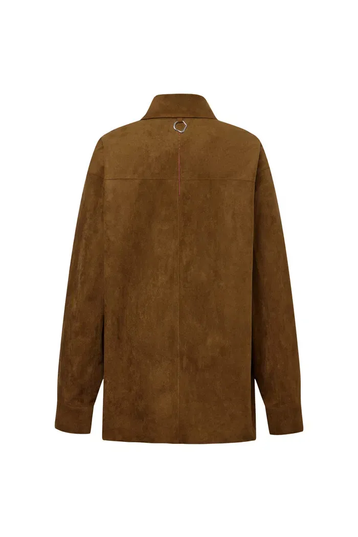Brandy Lightweight Vegan Suede Shirt