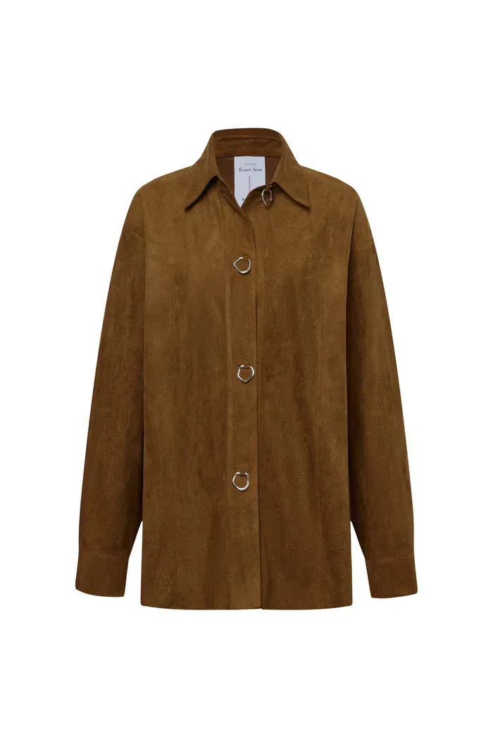 Brandy Lightweight Vegan Suede Shirt
