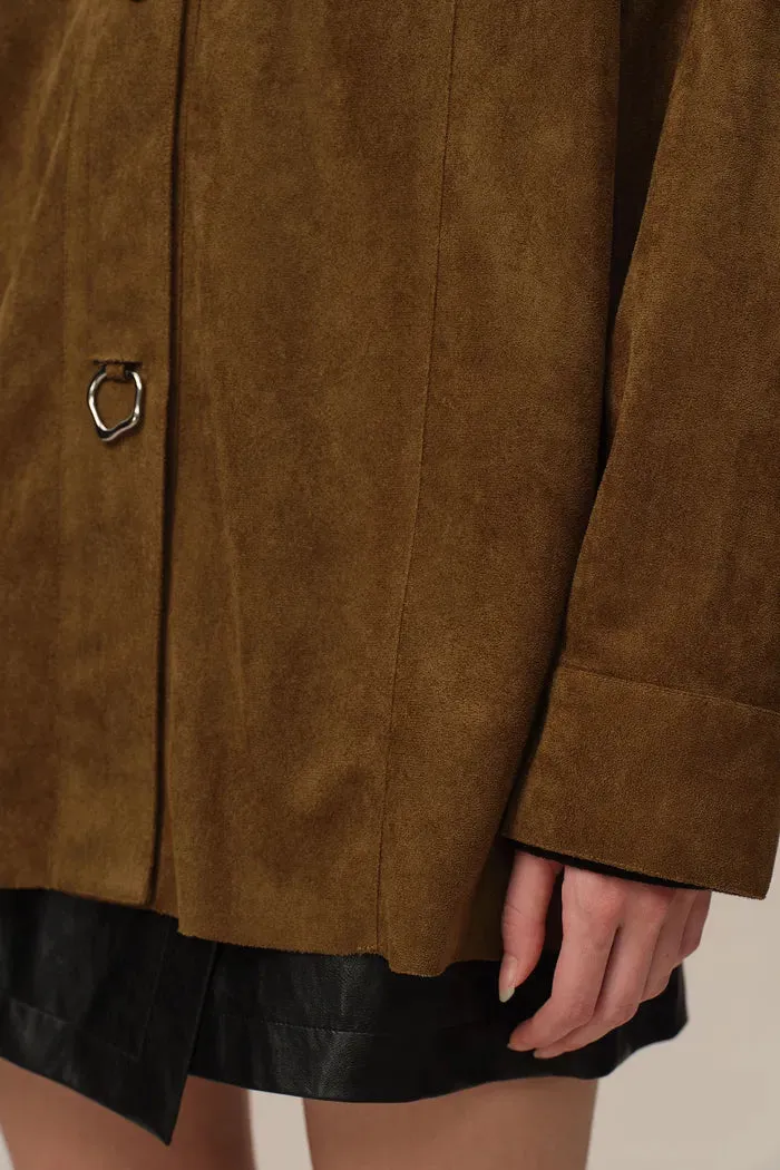 Brandy Lightweight Vegan Suede Shirt