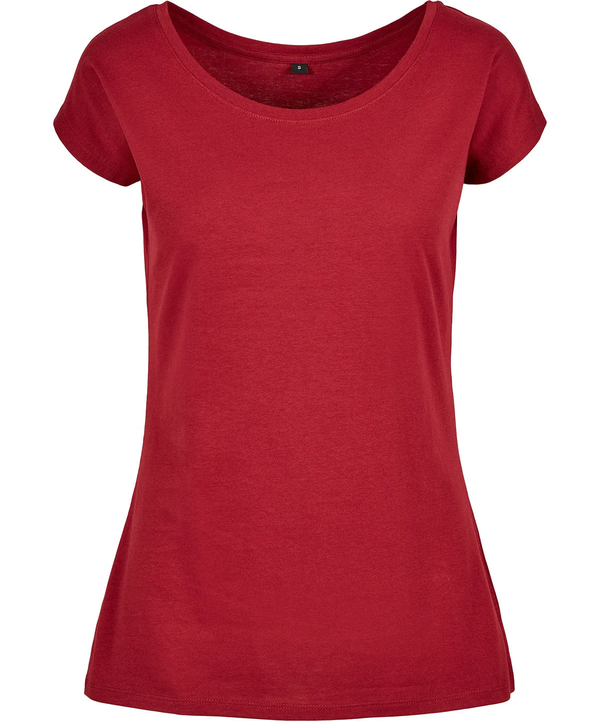 Burgundy - Women's wide neck tee