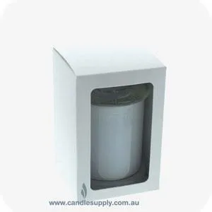 Candela Metro - KNOB Lid - Gift Box - Medium - WHITE - WINDOW