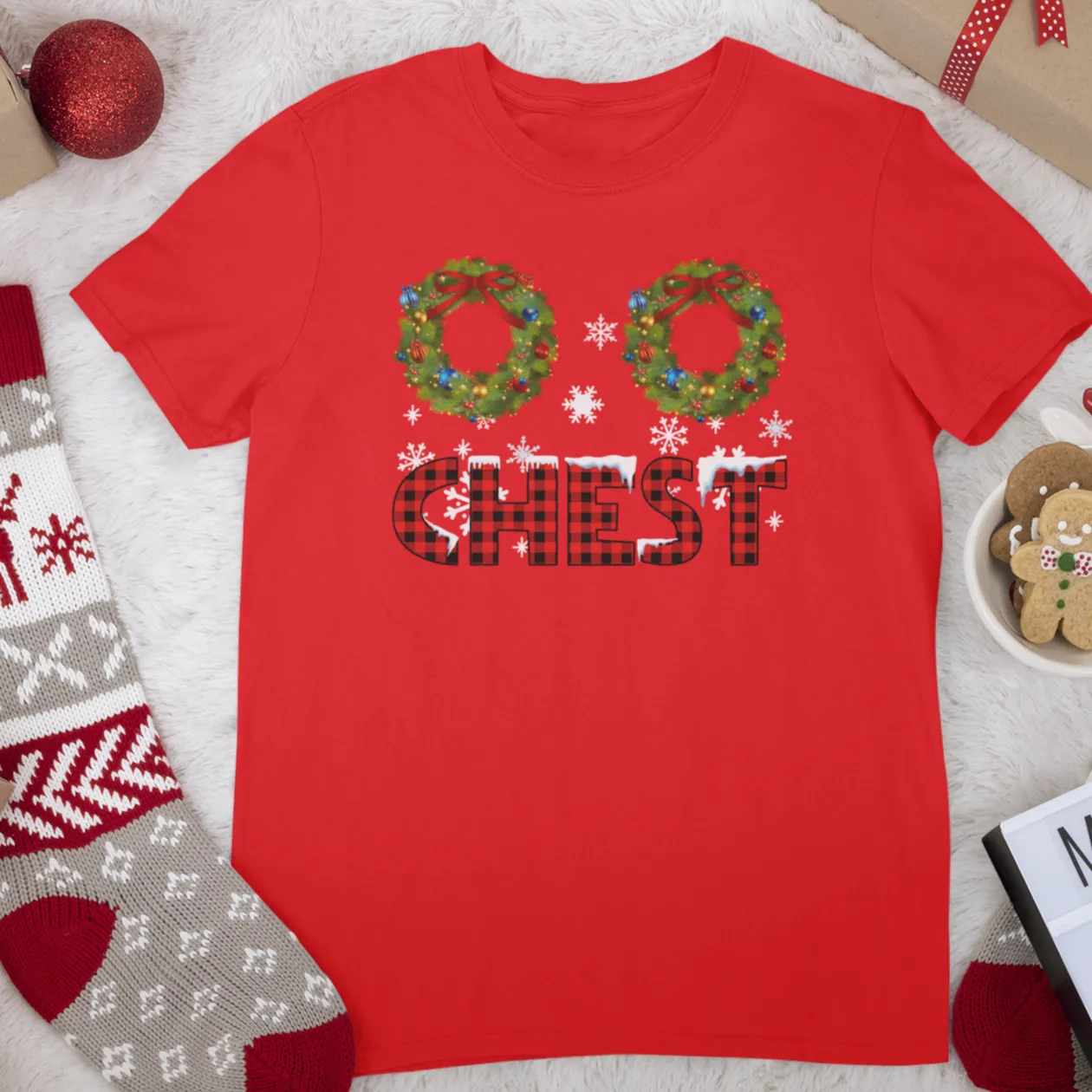 Chest Nuts Matching Christmas Sweatshirt Hoodie, Funny Christmas Gift For Wife Husband, Chest and Nuts Matching Couples Holiday Sweatshirts