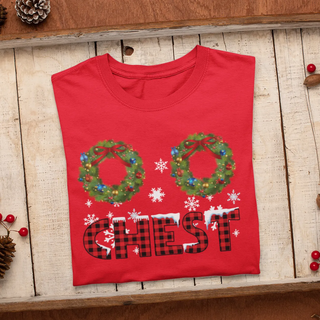 Chest Nuts Matching Christmas Sweatshirt Hoodie, Funny Christmas Gift For Wife Husband, Chest and Nuts Matching Couples Holiday Sweatshirts