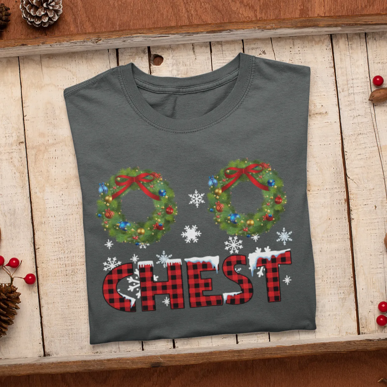 Chest Nuts Matching Christmas Sweatshirt Hoodie, Funny Christmas Gift For Wife Husband, Chest and Nuts Matching Couples Holiday Sweatshirts