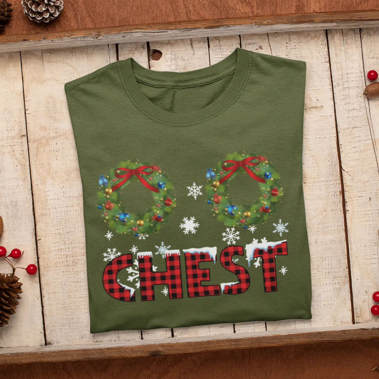 Chest Nuts Matching Christmas Sweatshirt Hoodie, Funny Christmas Gift For Wife Husband, Chest and Nuts Matching Couples Holiday Sweatshirts