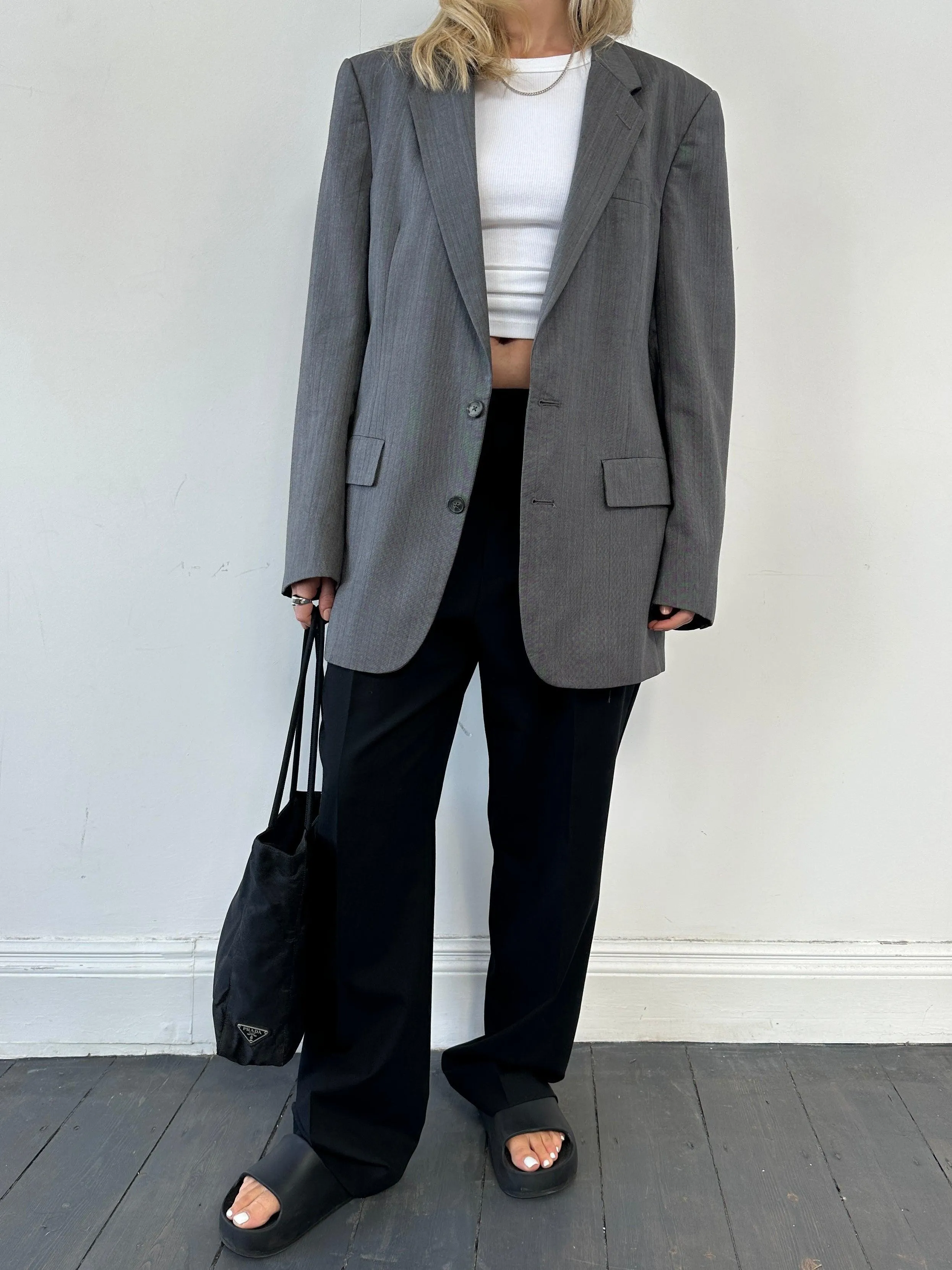 Christian Dior Monsieur Pinstripe Wool Blazer - 43L/L