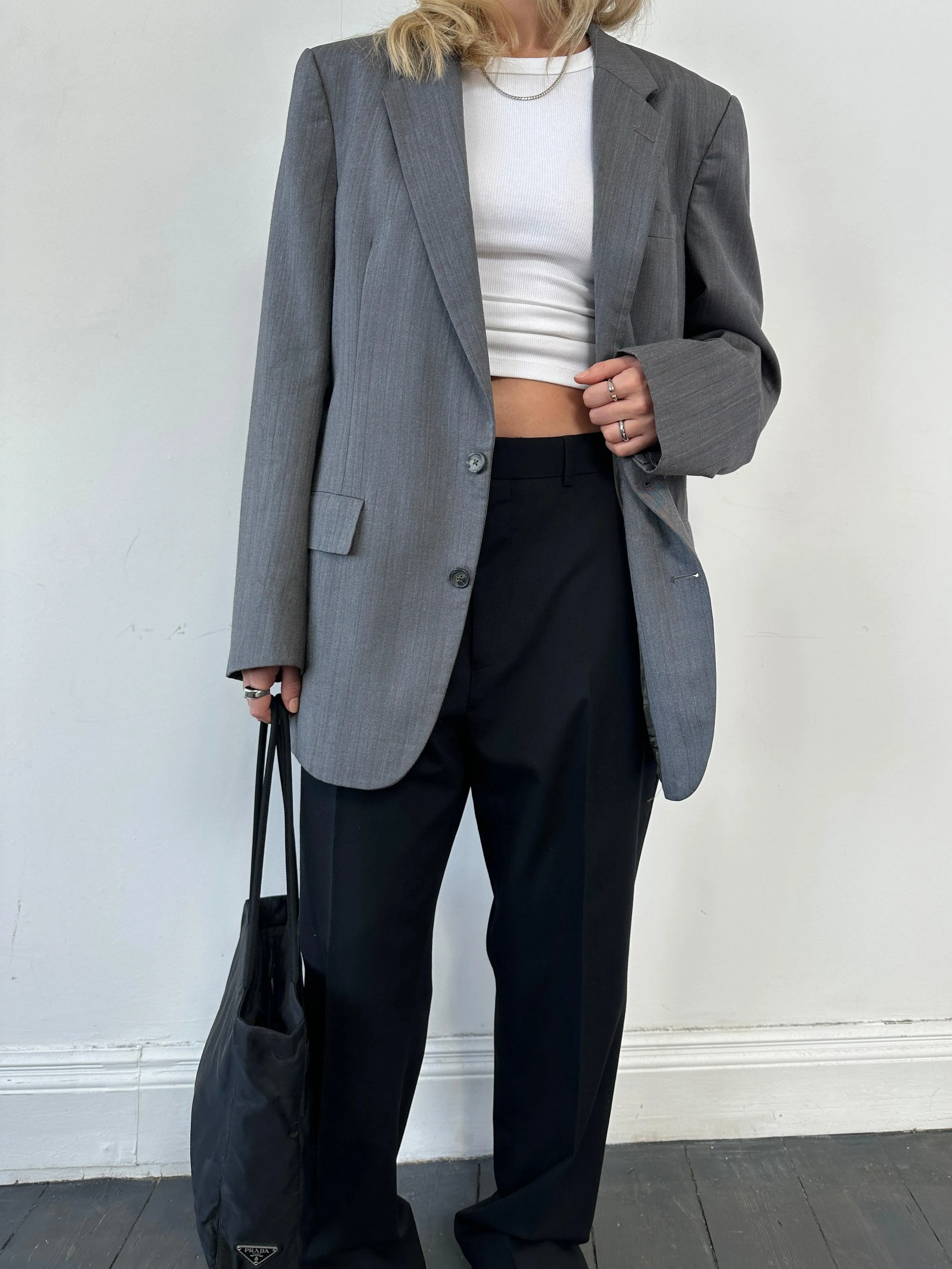 Christian Dior Monsieur Pinstripe Wool Blazer - 43L/L