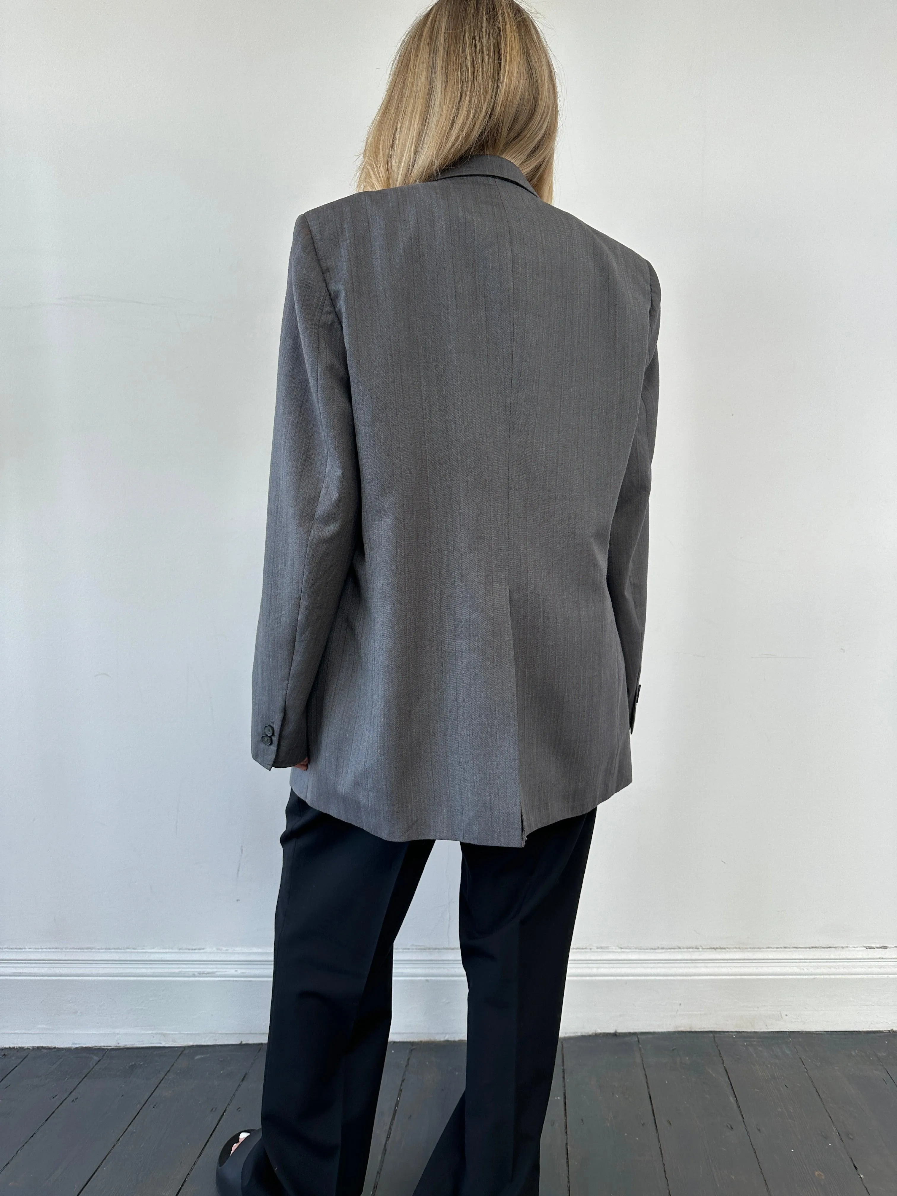 Christian Dior Monsieur Pinstripe Wool Blazer - 43L/L