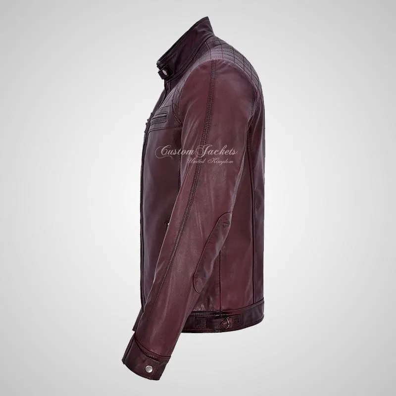 CONRAD Mens Leather Biker Jacket Real Leather Jacket