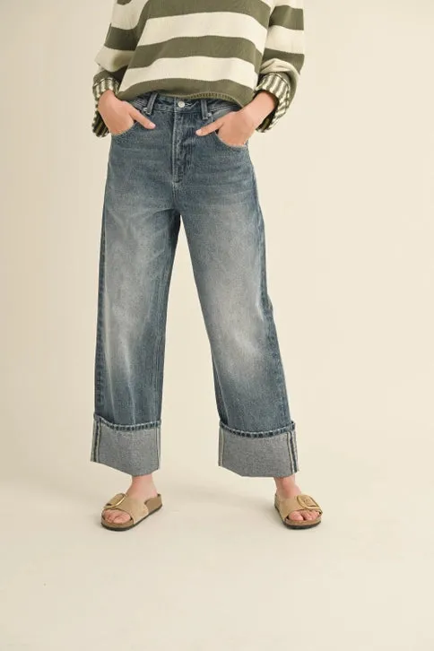 Cuffed Hem Denim