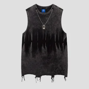 Edgy Black Sleeveless Tee