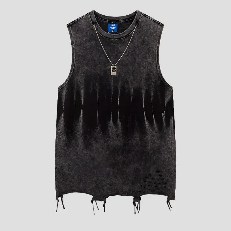 Edgy Black Sleeveless Tee