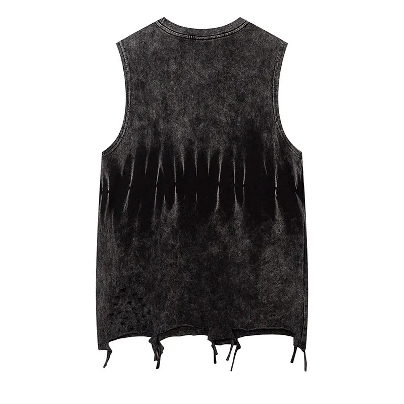 Edgy Black Sleeveless Tee