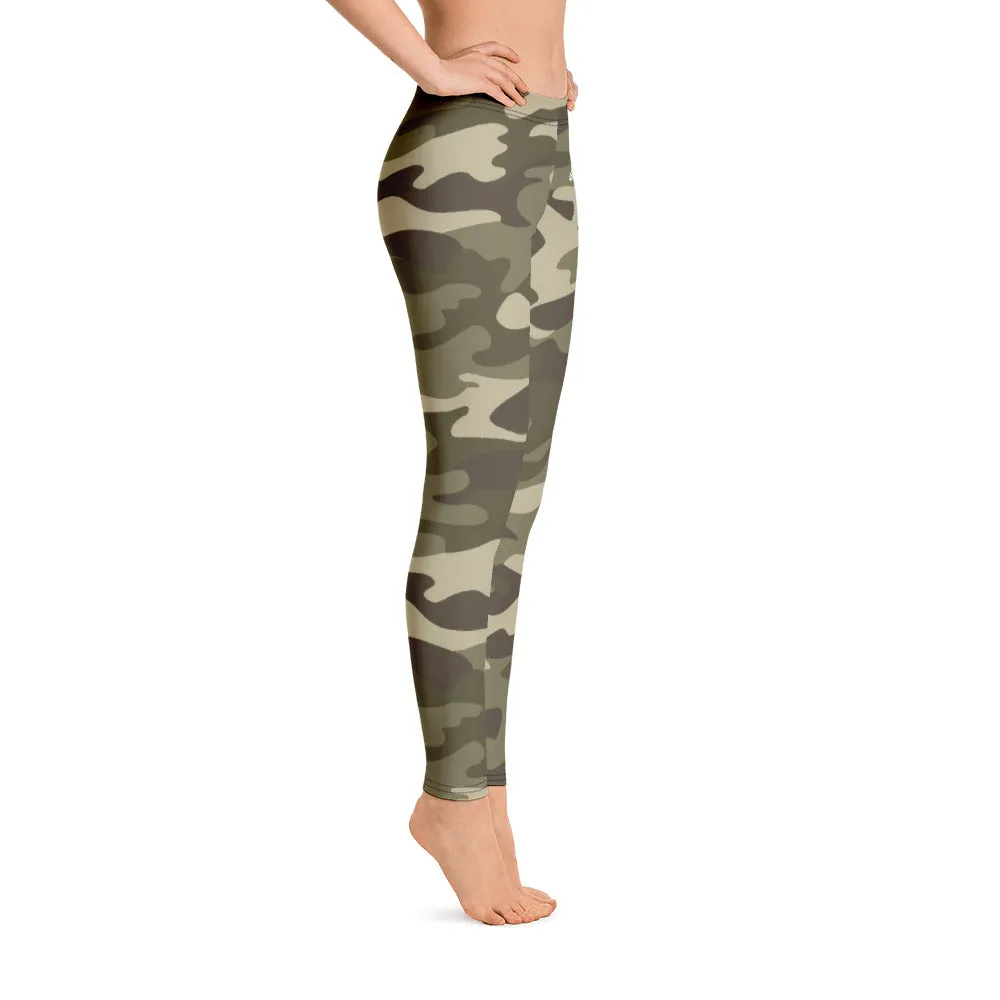 ELEVATED ESSENTIALS, SLIM AND SCULPT LEGGING GREEN CAMO