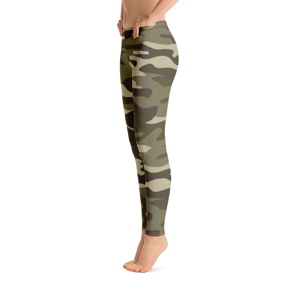ELEVATED ESSENTIALS, SLIM AND SCULPT LEGGING GREEN CAMO