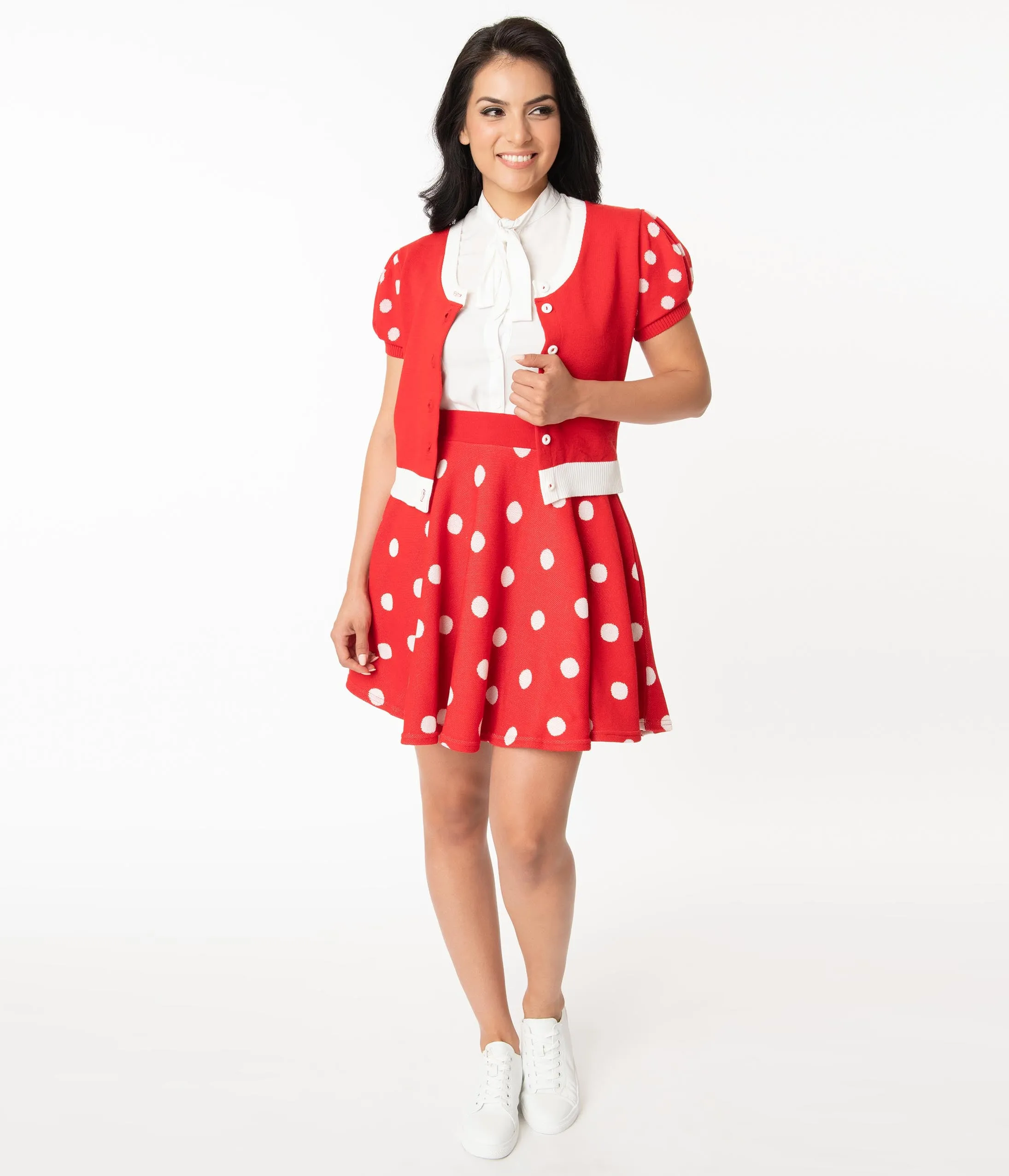Elhoffer Design Red & White Polka Dot Mouse Princess Skirt