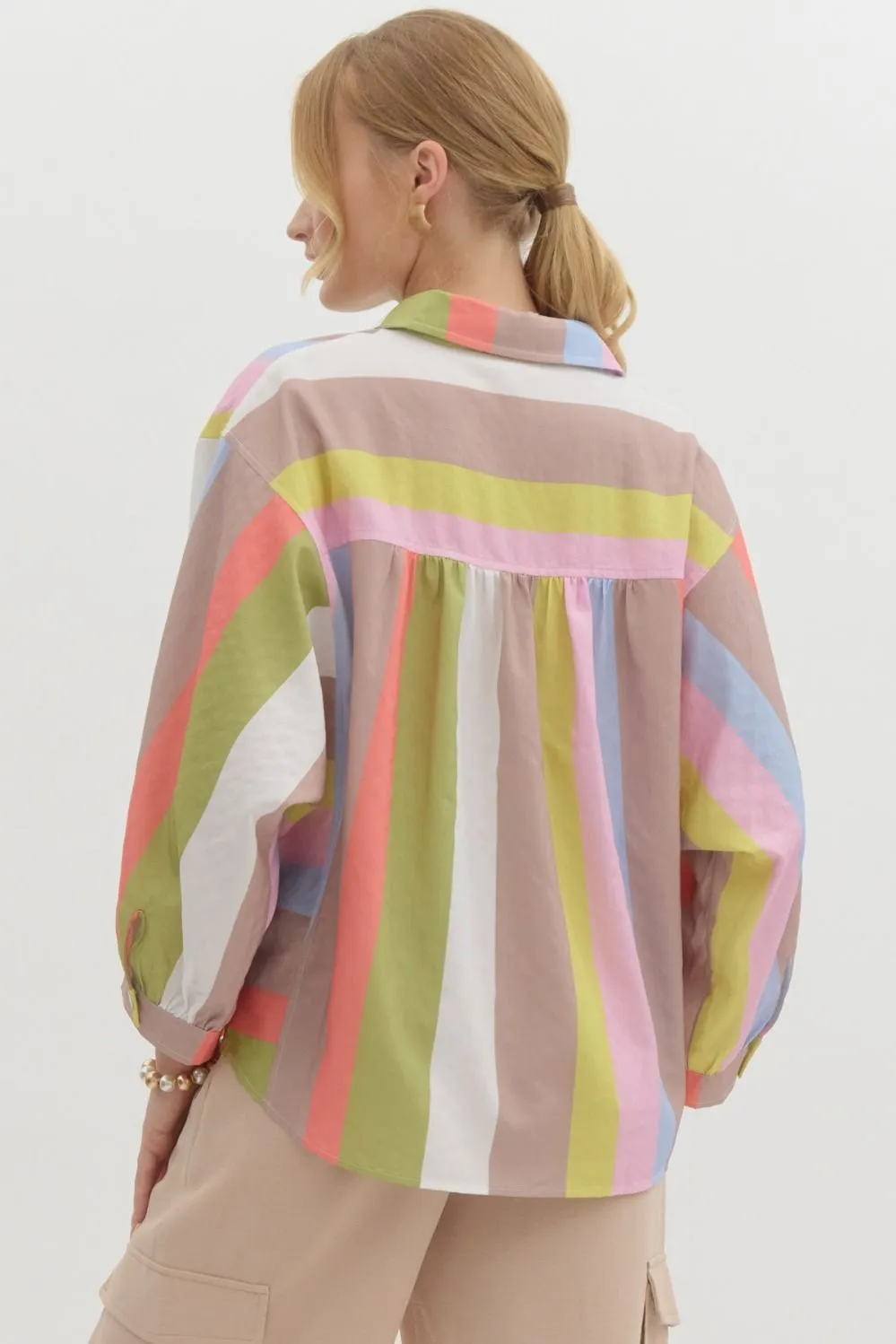 Entro Multicolor Striped Blouse