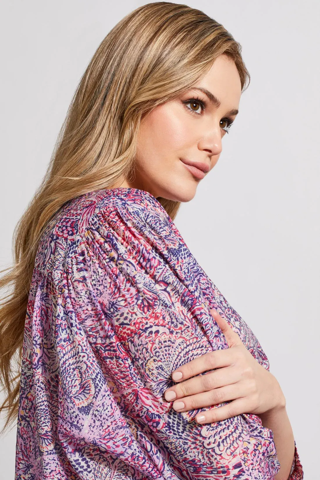 FLOWY DOLMAN SLEEVE BLOUSE