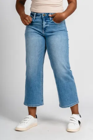 Flying Monkey high rise crop wide leg jeans beckoned