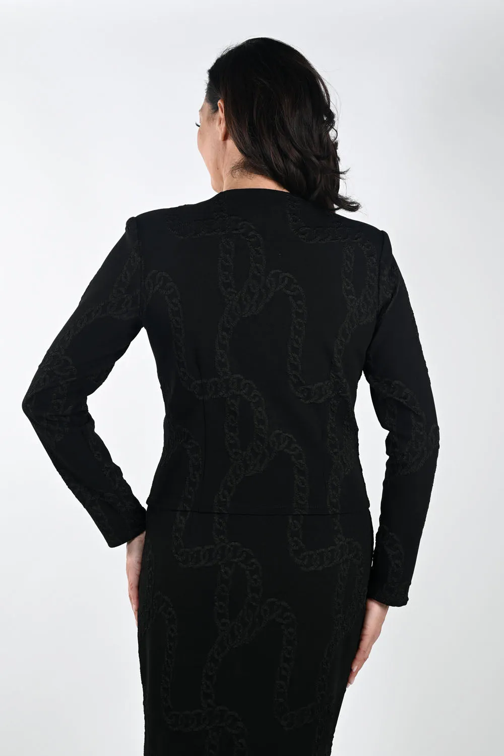 Frank Lyman Black Knit Jacket Style 233363
