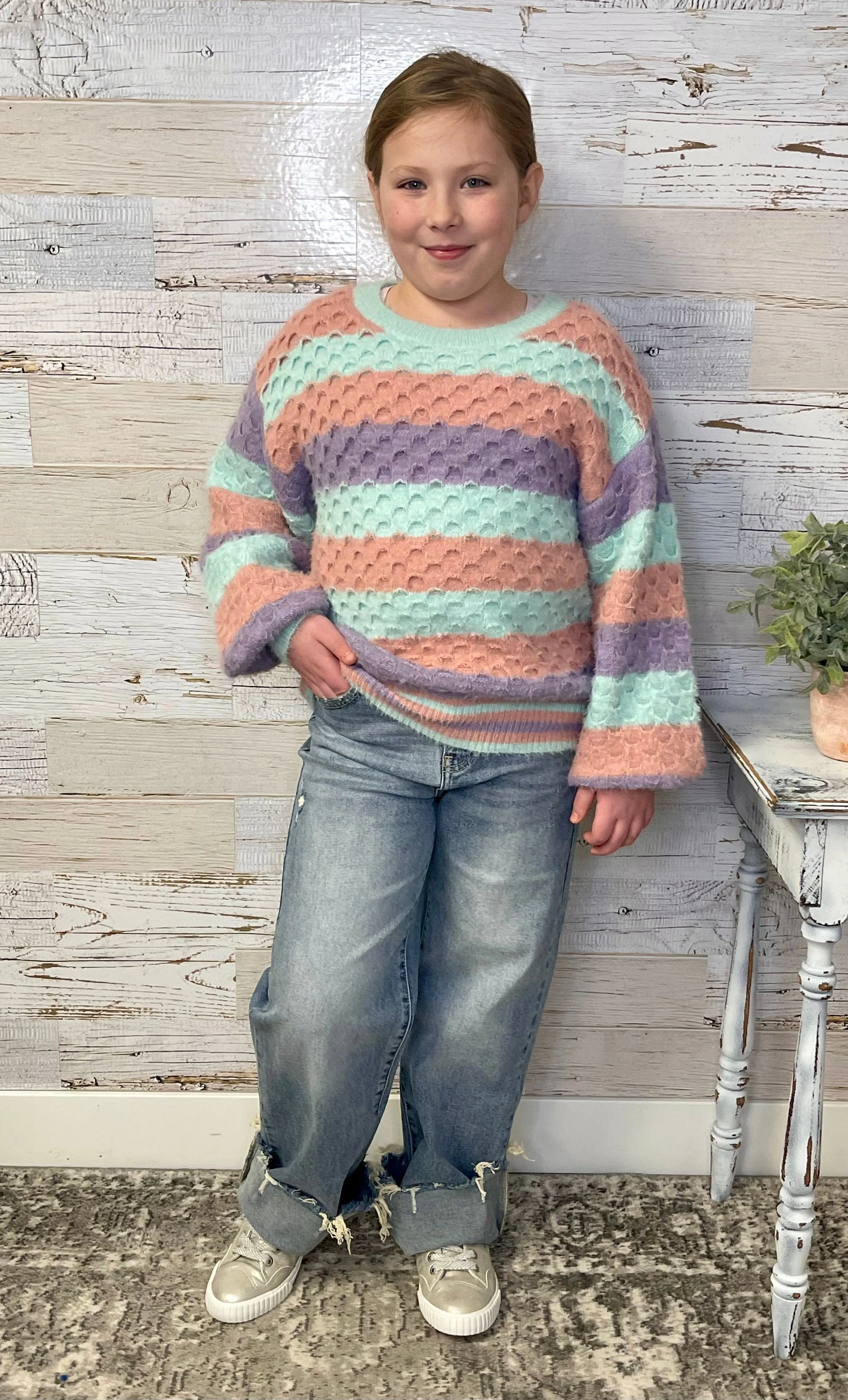 Girls Wide Leg - Light Wash