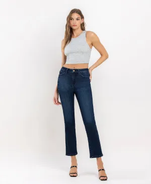 HIGH RISE ANKLE SLIM STRAIGHT JEANS