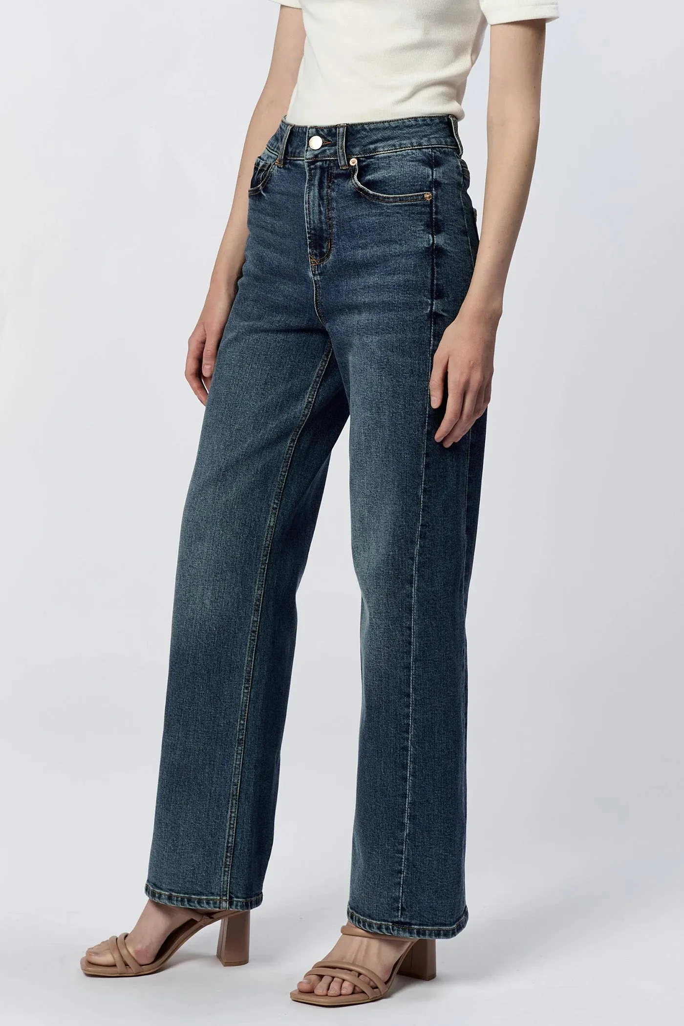Holly High Rise Straight Jeans - Fernstone