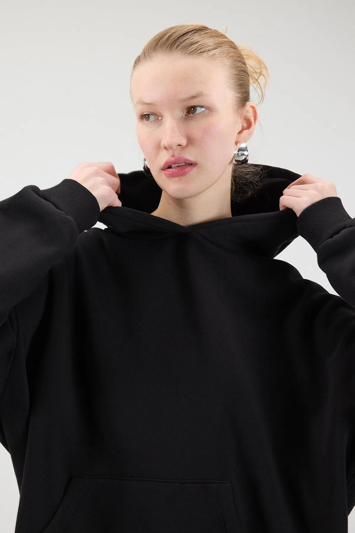 Hooded Brushed Basic Sweatshirt