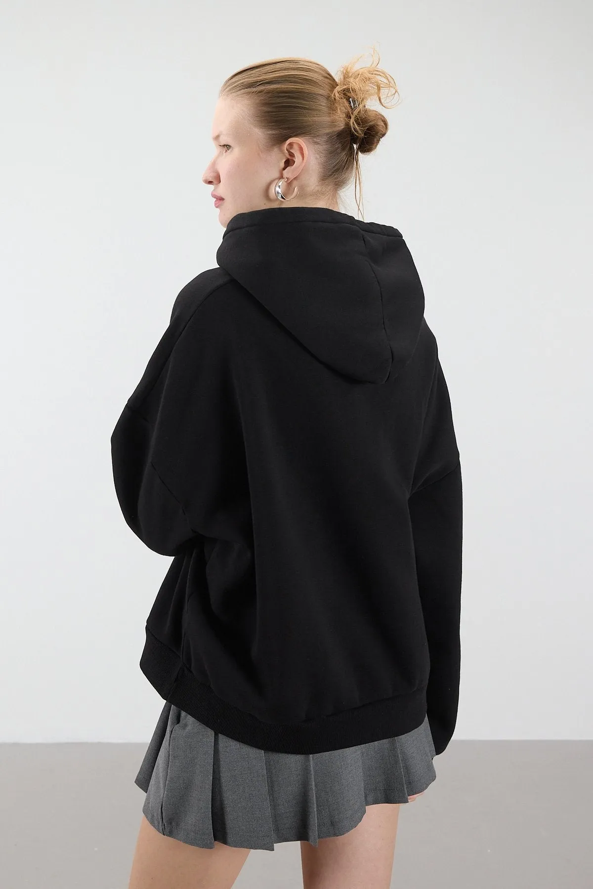 Hooded Brushed Basic Sweatshirt