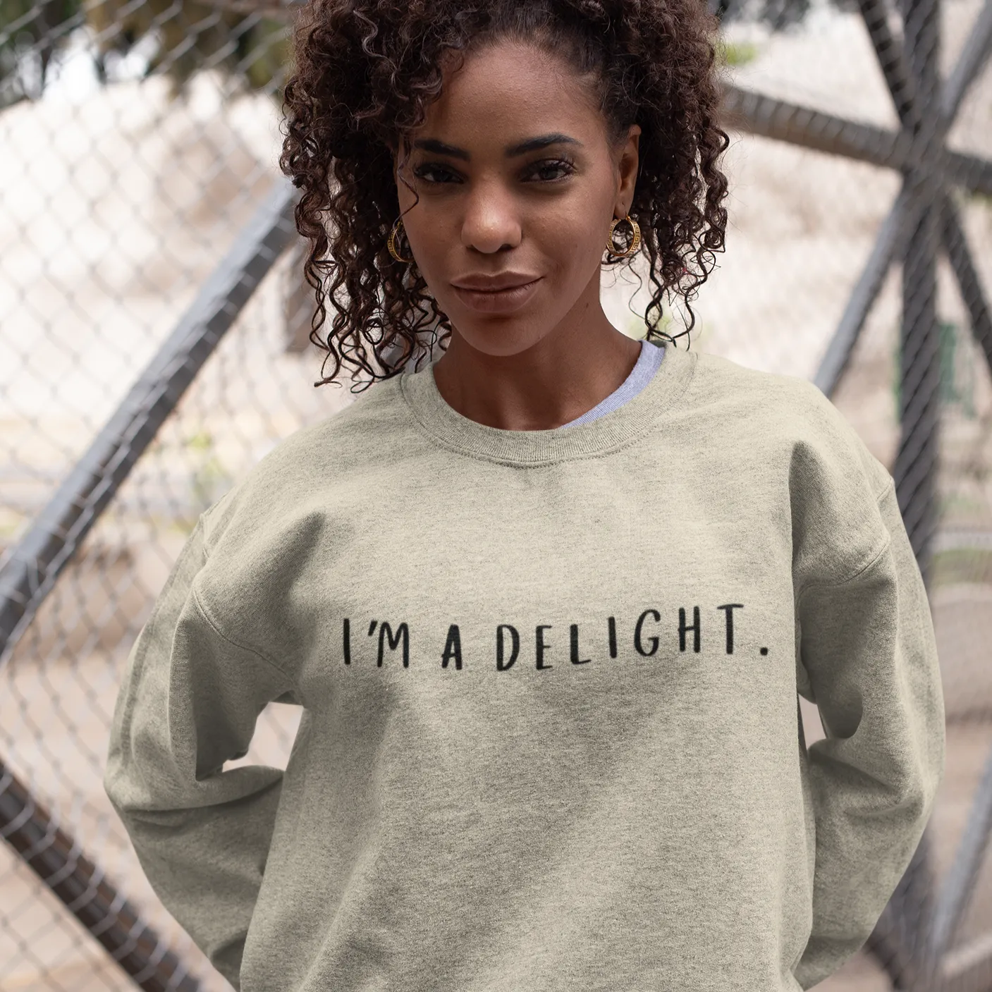 I'm a Delight, Printed Sweatshirt, Funny Sayings Shirt, Funny Crewneck Sweatshirt, Woman's Sweatshirt, Men's Sweatshirt, Funny Sweatshirt