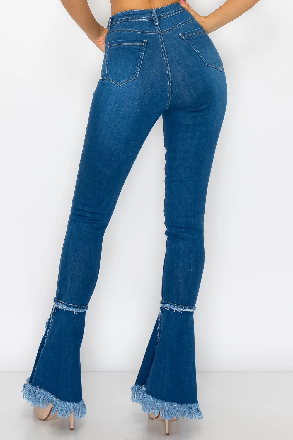 JAZZ-032 Josslyn Distressed Flare Jeans
