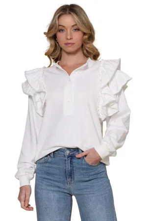 Keenan Ruffle Sweatshirt
