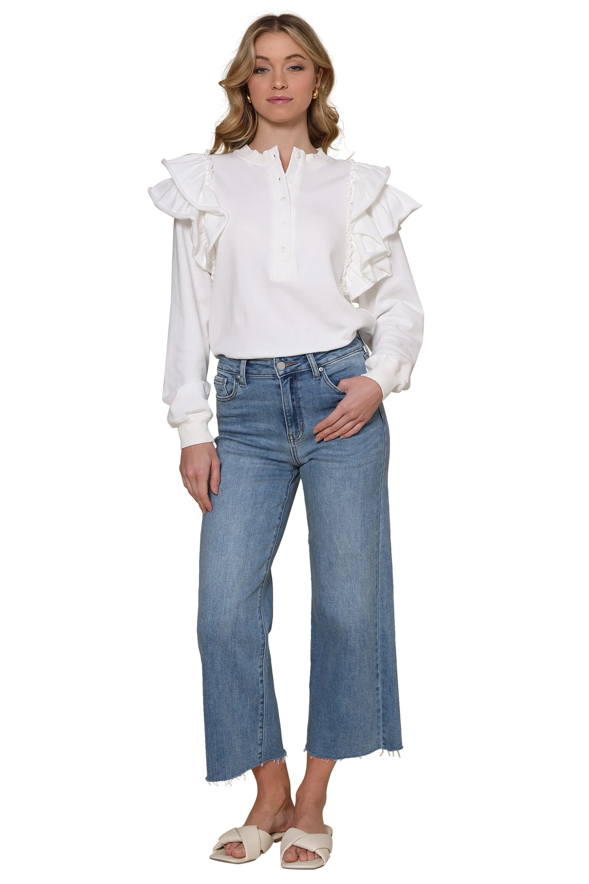 Keenan Ruffle Sweatshirt