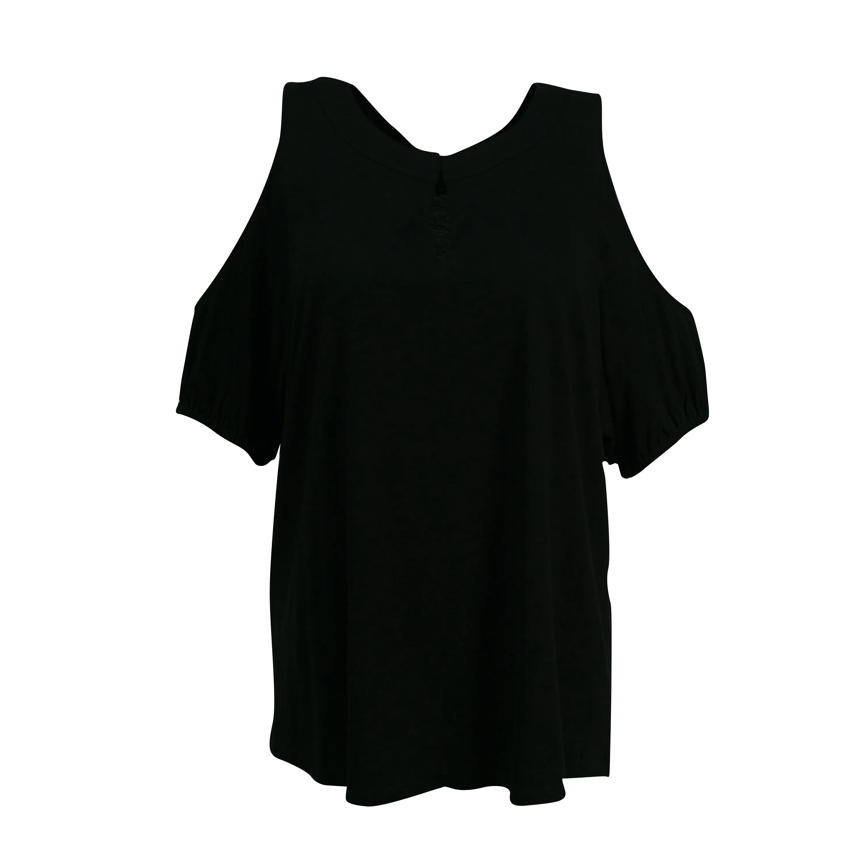 Lauren Ralph Lauren Women's Keyhole Cold Shoulder Blouse Black Size 2X