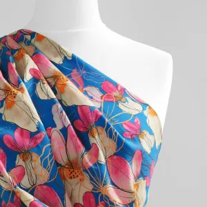 Lenzing Ecovero - Cobalt Mr Beardy Viscose Woven Fabric by Nerida Hansen