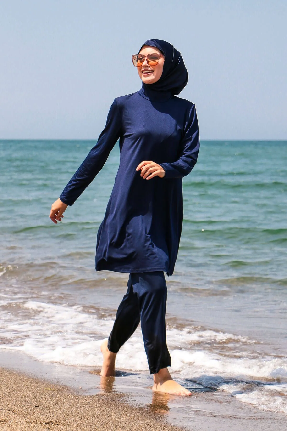 Lycra Navy Burkini Modest Swimwear 1969