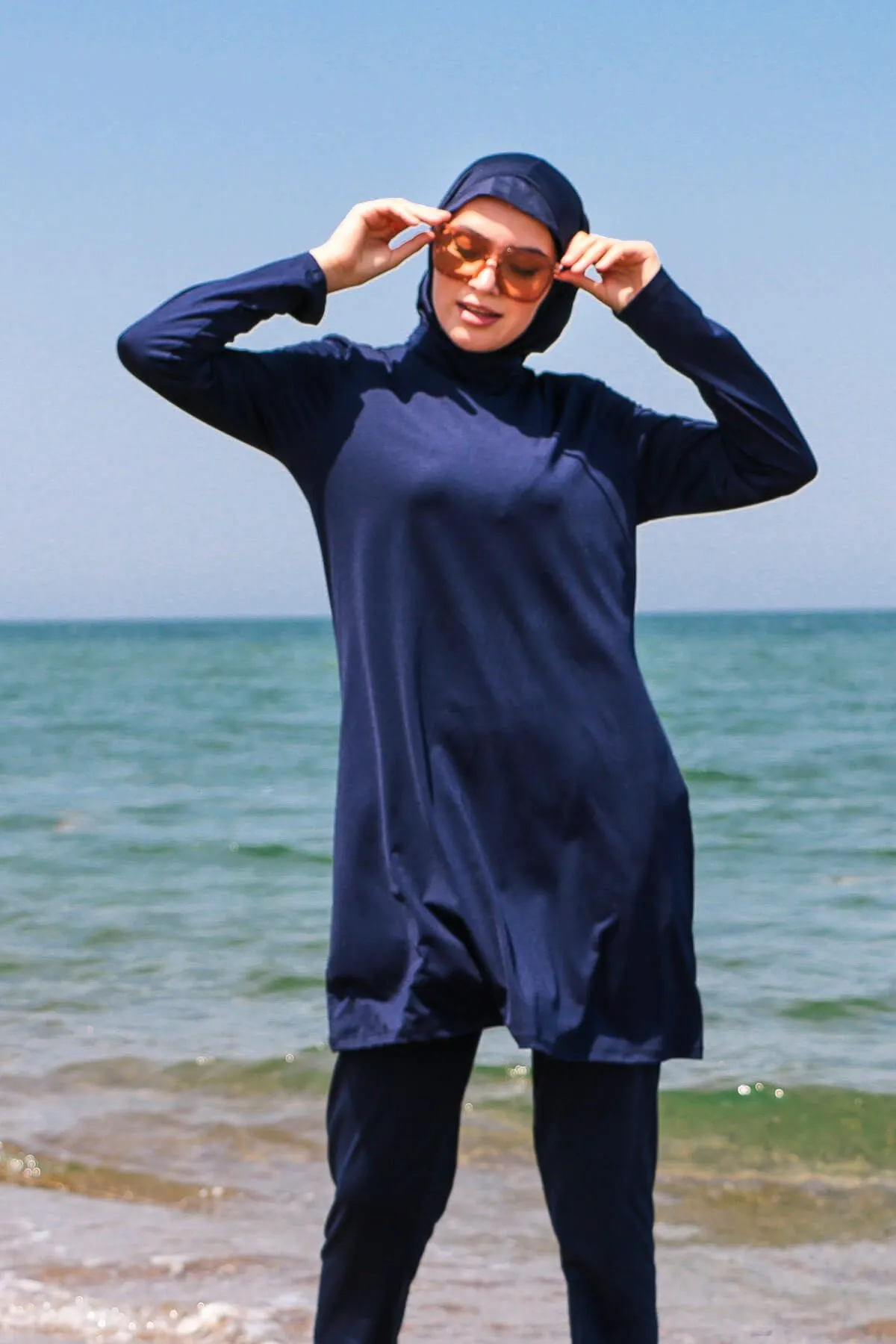 Lycra Navy Burkini Modest Swimwear 1969