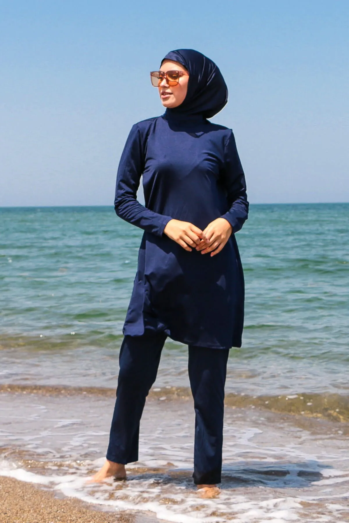 Lycra Navy Burkini Modest Swimwear 1969