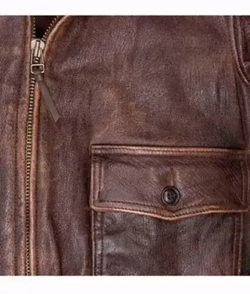 Men Distressed Flight Jacket