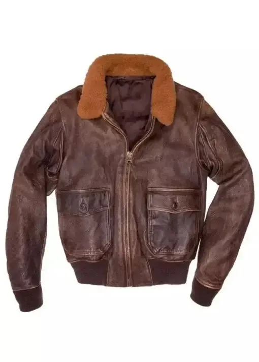 Men Distressed Flight Jacket