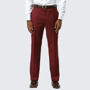 Mens Burgundy Dress Pants Modern Fit By Stacy Adams