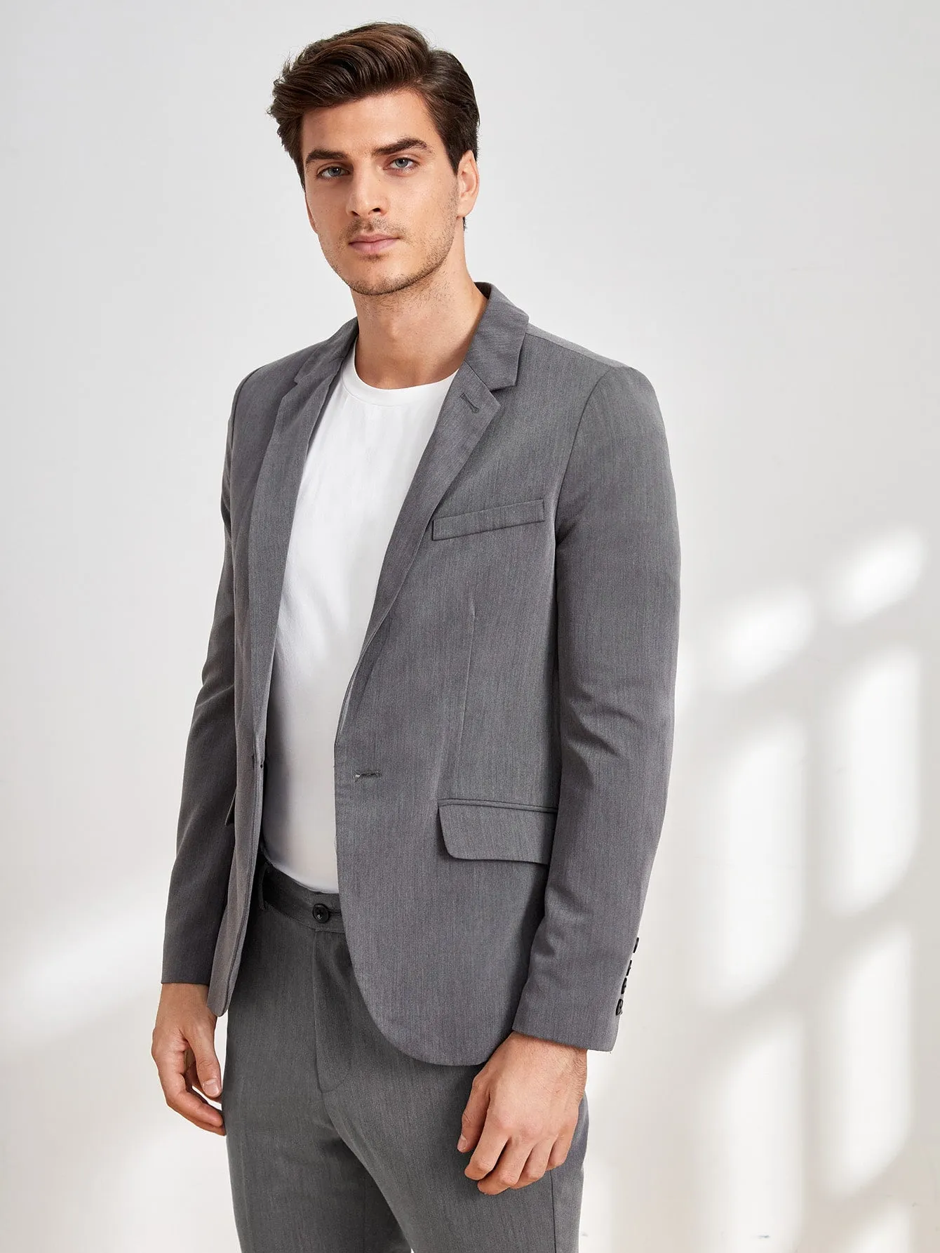 Men's Single Button Blazer & Tailored Pants